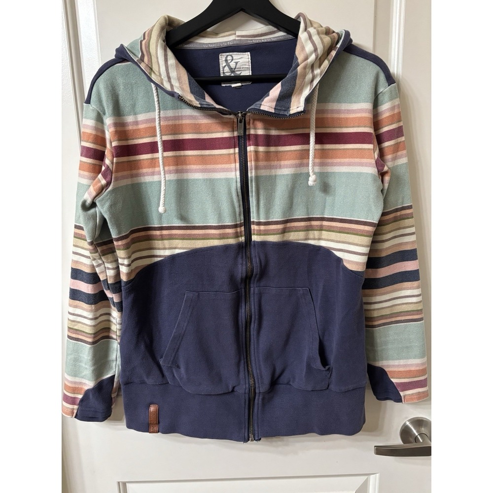 Ampersand Full Zip Sweatshirt Women's One Day At A Time Size M